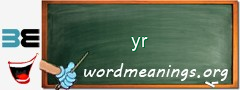 WordMeaning blackboard for yr